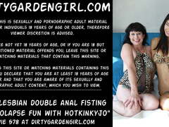 Dirtygardengirl lesbian double anal fisting and prolapse fun